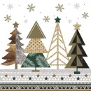 Christmas Graphic Trees napkins, pack of 20, 33x33 cm