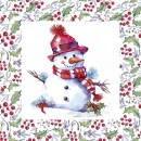 Christmas Happy Snowmen napkins, pack of 20, 33x33 cm