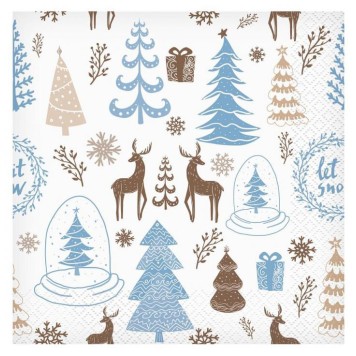 Christmas Hello Winter i napkins, pack of 20, 33x33 cm