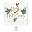 Christmas Holly Merry i napkins 20 pcs 33x33 cm FSC