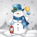 Christmas Joyful Snowmen napkins, pack of 20, 33x33 cm