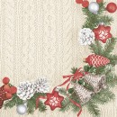 Christmas Knitted Cloth napkins, pack of 20, 33x33 cm