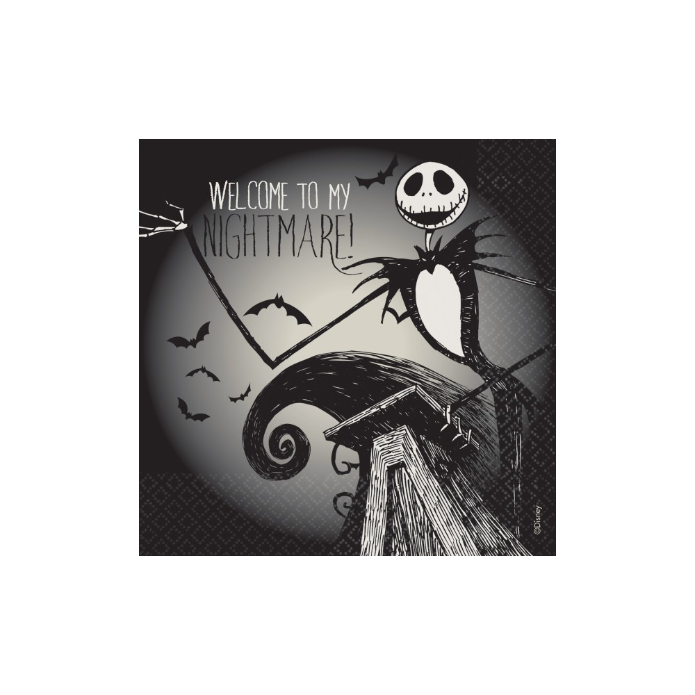 The Nightmare Before Christmas Black napkin 16 pcs 33x33 cm