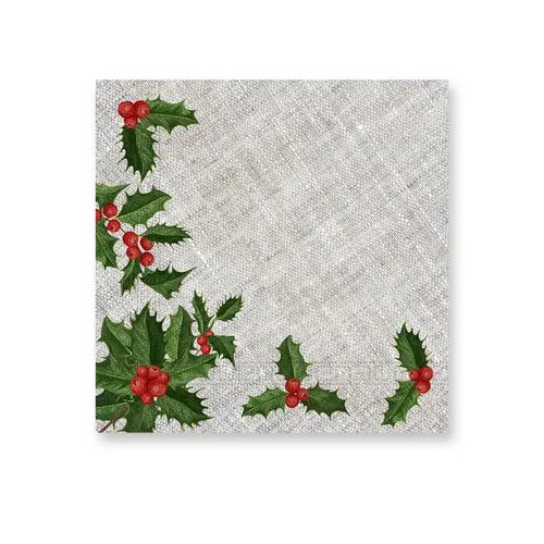 Christmas Mistletoe i napkin 20 pieces 33x33 cm