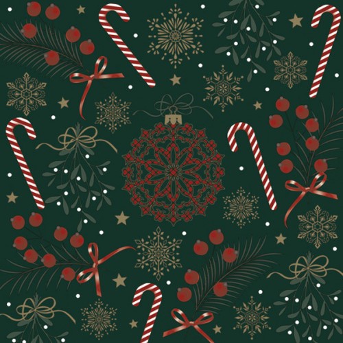 Christmas Motifs Collage napkins, pack of 20, 33x33 cm