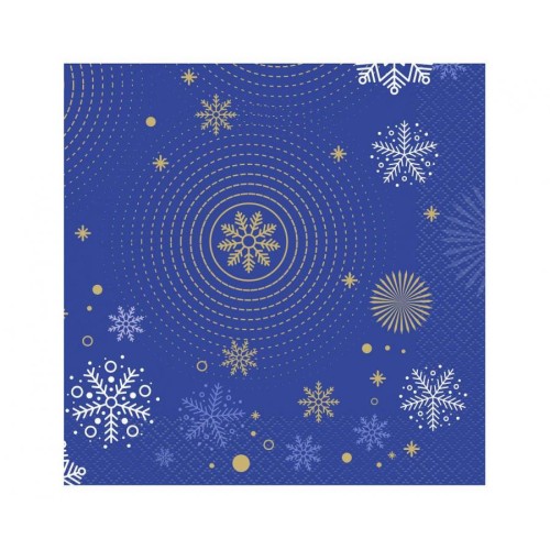 Christmas Navy Blue Snowflakes i napkin 20 pcs 33x33 cm