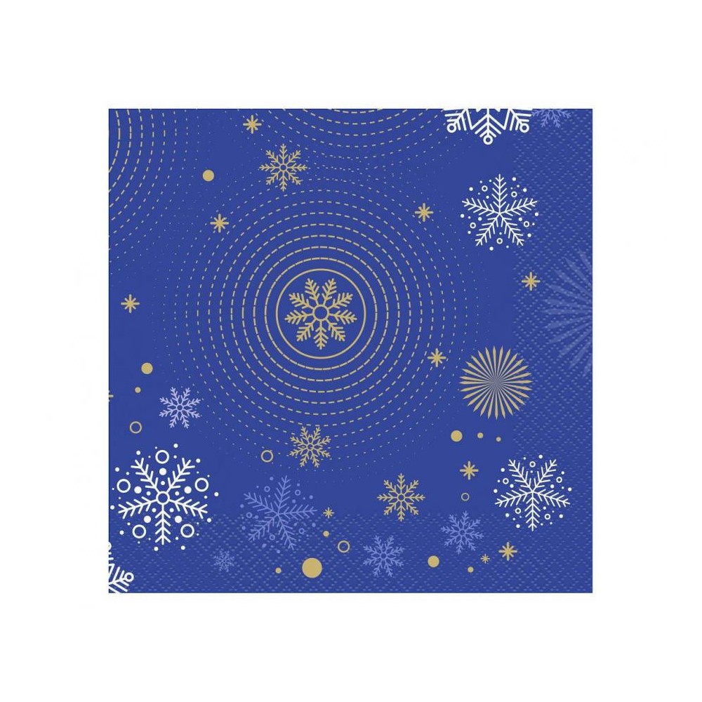 Christmas Navy Blue Snowflakes i napkin 20 pcs 33x33 cm