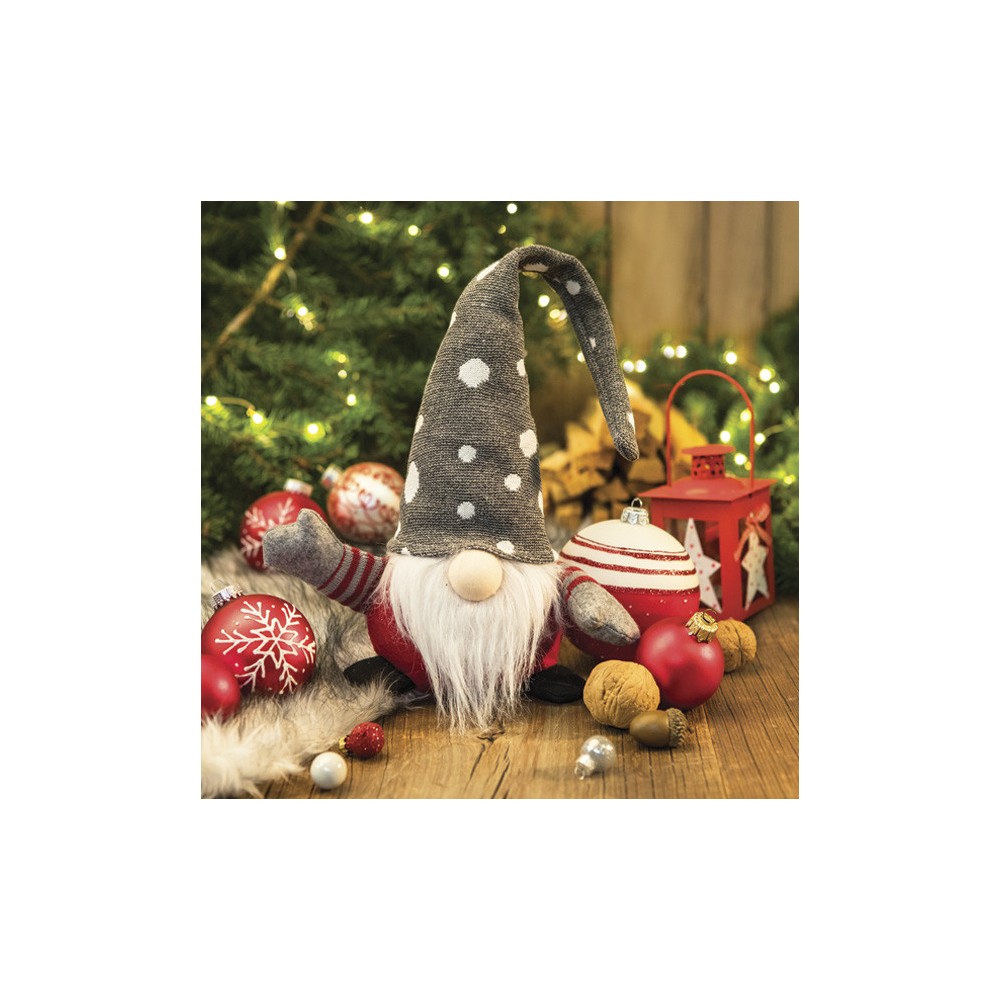Christmas Nordic Gnome napkins, pack of 20, 33x33 cm