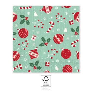 Christmas Ornaments i napkin 20 pcs 33x33 cm