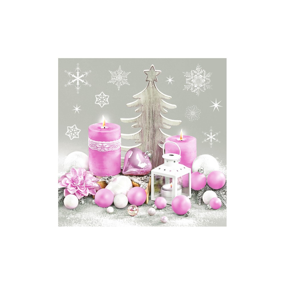 Christmas Pastel Composition napkins, pack of 20, 33x33 cm