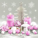 Christmas Pastel Composition napkins, pack of 20, 33x33 cm