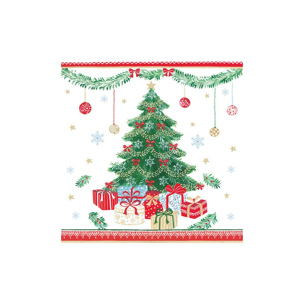 Christmas Presents napkins, pack of 20, 33x33 cm