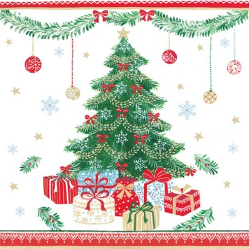 Christmas Presents napkins, pack of 20, 33x33 cm