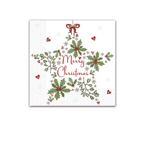 Christmas Rising Star i napkin 20 pcs 33x33 cm