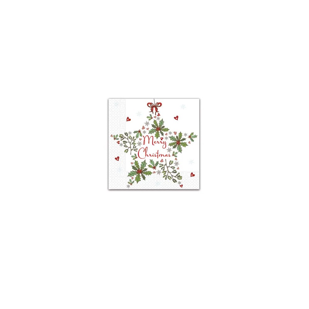 Christmas Rising Star i napkin 20 pcs 33x33 cm