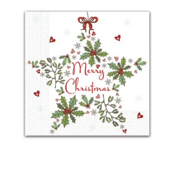 Christmas Rising Star i napkin 20 pcs 33x33 cm