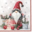 Christmas Scandinavian Gnome napkins, pack of 20, 33x33 cm