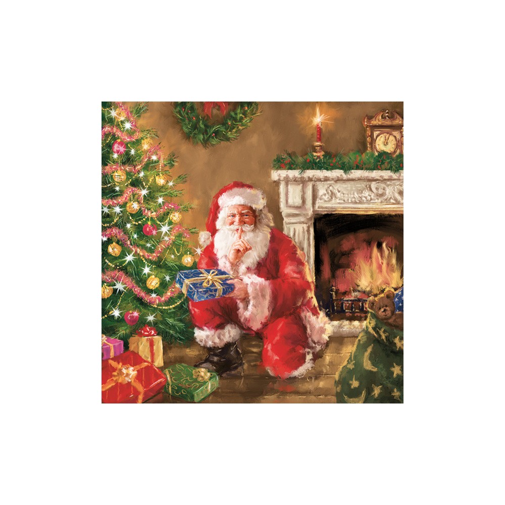 Christmas Secret Visit napkins, pack of 20, 33x33 cm