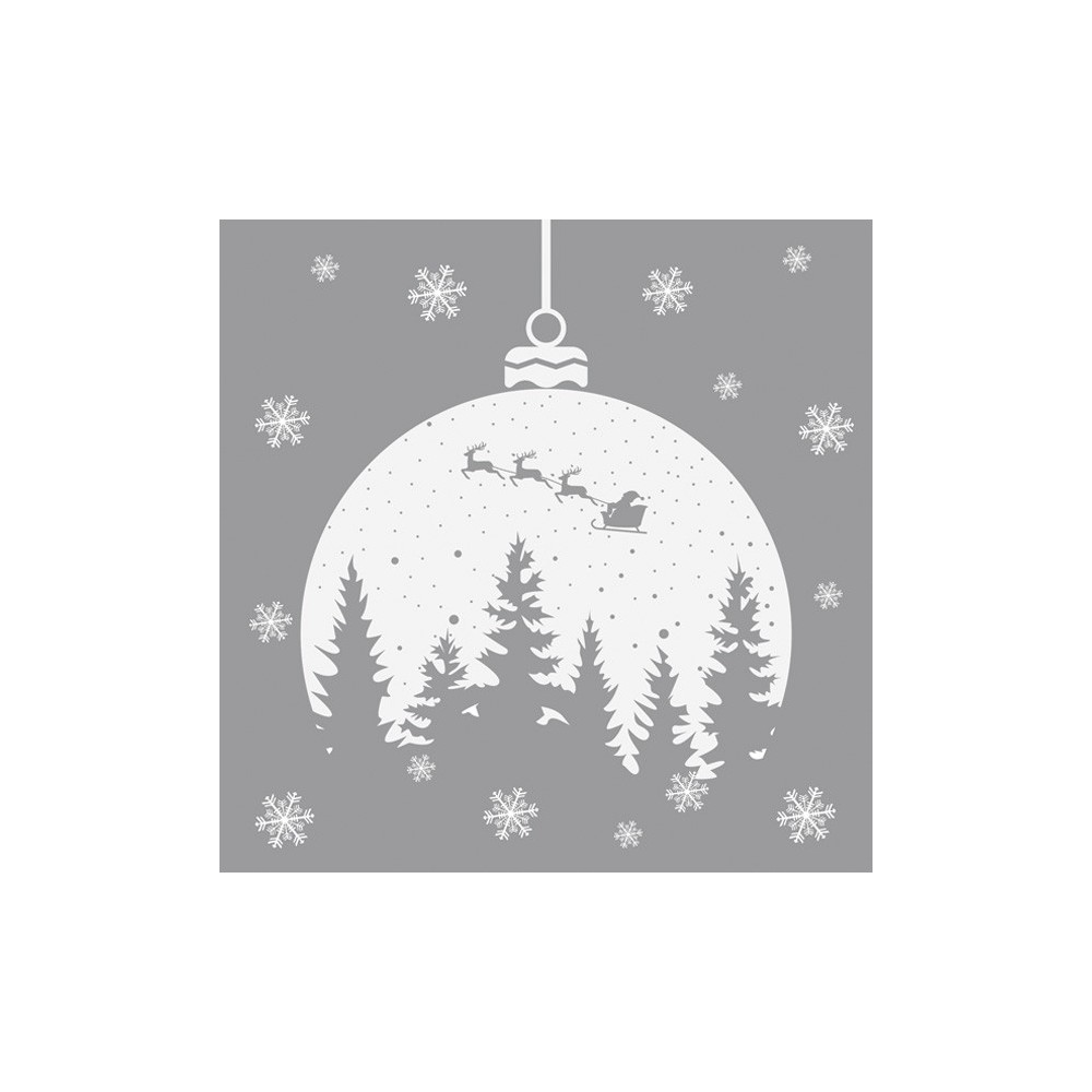 Christmas Silver Forest Silhouette napkins, pack of 20, 33x33 cm