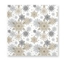 Christmas Silver-Gold Snowflakes i napkin 20-piece 33x33 cm