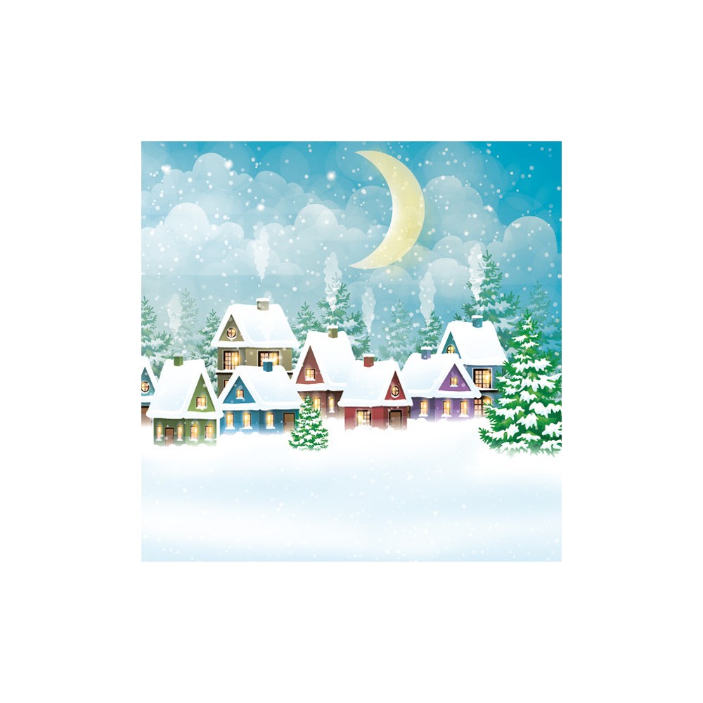 Christmas Snowy Village napkins, pack of 20, 33x33 cm