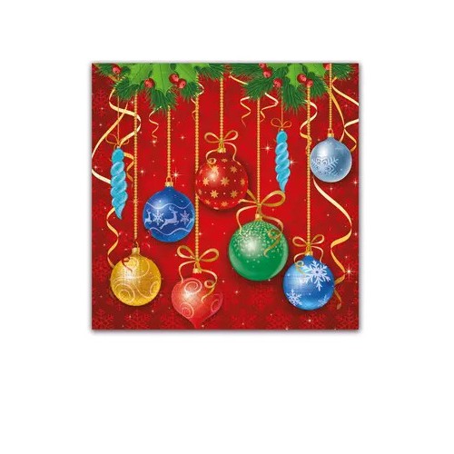 Christmas Sparkling  Balls i Sparkling Balls napkin 20 pcs 33x33 cm