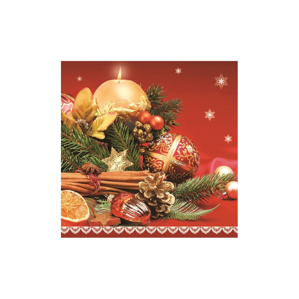 Christmas Spices napkins, pack of 20, 33x33 cm
