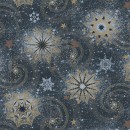 Christmas Stars And Twirls Navy napkins, pack of 20, 33x33 cm