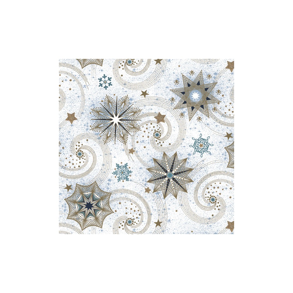 Christmas Stars And Twirls napkins, pack of 20, 33x33 cm