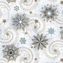 Christmas Stars And Twirls napkins, pack of 20, 33x33 cm