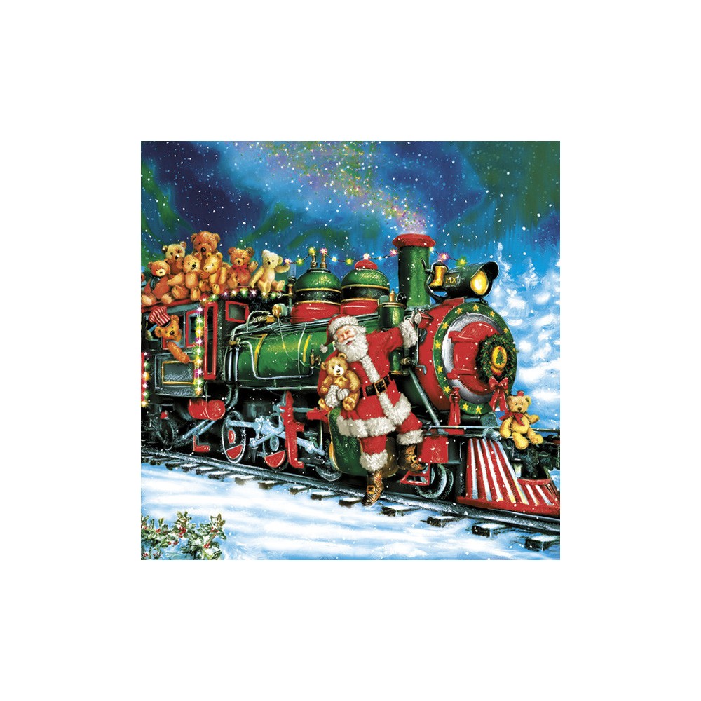 Christmas Train napkins, pack of 20, 33x33 cm