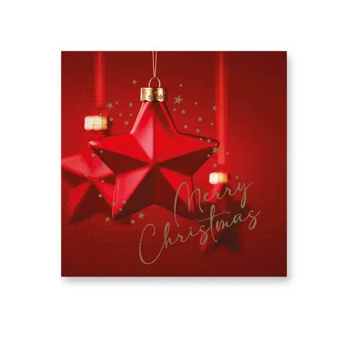 Christmas Velvet Stars i napkin 20 pcs 33x33 cm