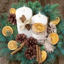 Christmas White Candles Composition napkins, pack of 20, 33x33 cm
