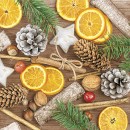 Christmas Winter Decorations Cinnamon napkins, pack of 20, 33x33 cm
