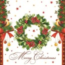 Christmas Wreath napkins, pack of 20, 33x33 cm