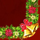 Christmas Wreath with Bells napkins, pack of 20, 33x33 cm