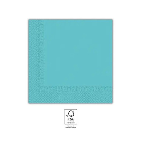 Colour Unicolour Blue Light Blue napkin pack of 20 33x33 cm FSC