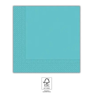 Colour Unicolour Blue Light Blue napkin pack of 20 33x33 cm FSC