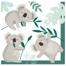 Koala Eucalyptus napkin set of 16 33x33 cm
