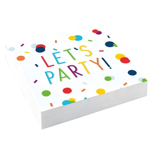 Party Colorful Confetti napkins, pack of 20, 25x25 cm