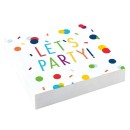 Party Colorful Confetti napkins, pack of 20, 25x25 cm