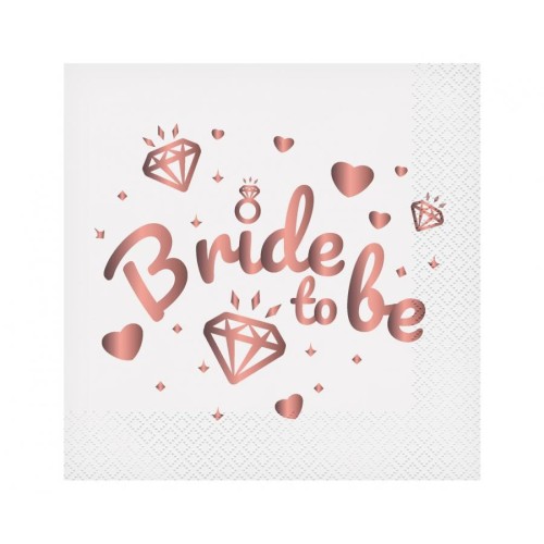 Hen Party Bride To Be White napkins 20 pcs 33x33 cm
