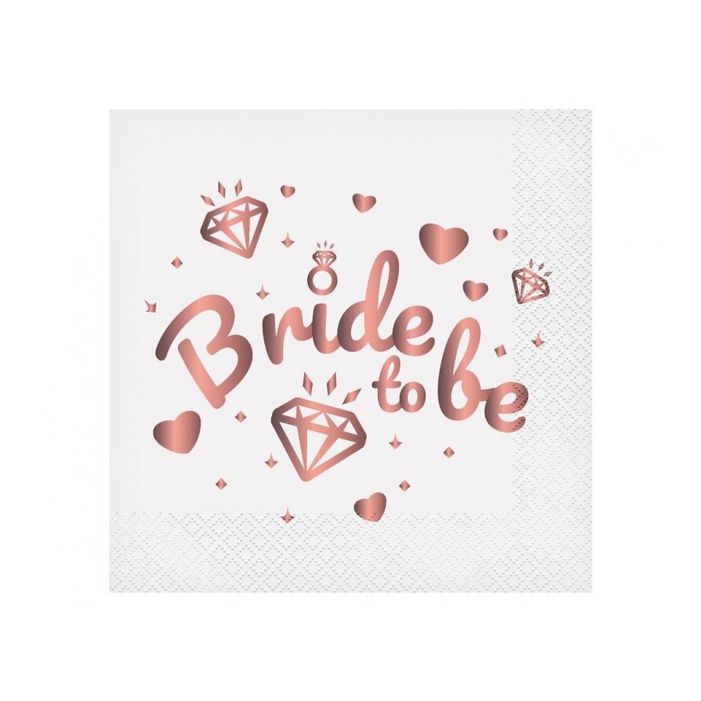 Hen Party Bride To Be White napkins 20 pcs 33x33 cm