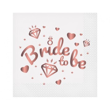 Hen Party Bride To Be White napkins 20 pcs 33x33 cm
