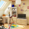 KOMODA CL100 6SZ PK BIAŁA / DĄB SONOMA