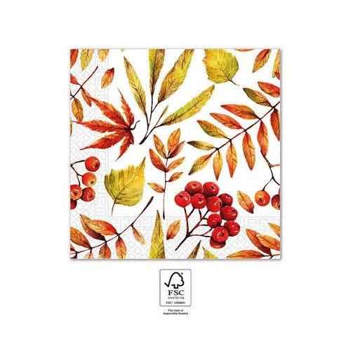 Flower Fallen Leaves Leaf Napkin 20 pcs 33x33 cm FSC