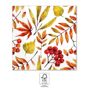Flower Fallen Leaves Leaf Napkin 20 pcs 33x33 cm FSC