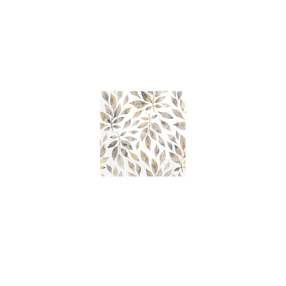 Flower Grey Branches Leaf napkin, pack of 20, 33x33 cm
