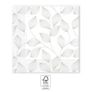 Flower Grey Leaf Napkin 20 pcs 33x33 cm FSC