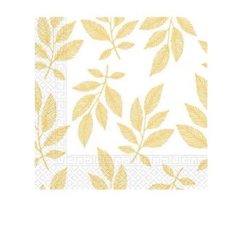 Flower Orange Leaves Leaf napkin pack of 20, 33x33 cm